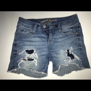 Ripped Jean Shorts